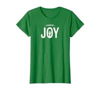 Choose Joy Inspirational Typography Uplifting T-Shirt, Women, Kelly Green, 3XL