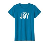Choose Joy Inspirational Typography Uplifting T-Shirt, Women, Sapphire, 3XL