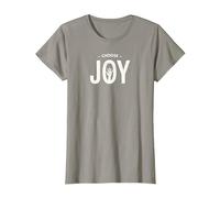 Choose Joy Inspirational Typography Uplifting T-Shirt, Women, Slate, 3XL