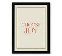 Choose Joy Minimalist Framed Wall Art Print A3 (42×29.7cm) Black, Wall Decor for Living Room, Bedroom, Office & Home, Ready to Hang, Art Gift