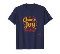 Choose Joy Over Everything Inspirational Positivity Quote T-Shirt, Men, Navy, 3XL