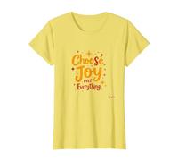 Choose Joy Over Everything Inspirational Positivity Quote T-Shirt, Women, Lemon, 3XL