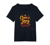 Choose Joy Over Everything Inspirational Positivity Quote T-Shirt, Women's Plus, Black, 1X