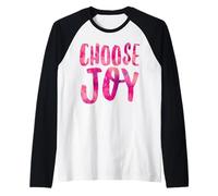 Choose Joy Positive Attitude for Happiness Gratitude & Fun Raglan Baseball Tee