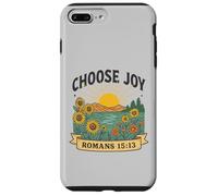 Choose Joy - Romans 15:13 Retro Sunflower Christian Case for iPhone 7 Plus/8 Plus