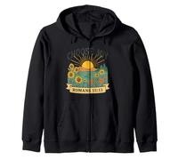 Choose Joy - Romans 15:13 Retro Sunflower Christian Zip Hoodie