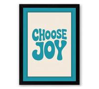 Choose Joy Typography Framed Wall Art Print A3 (42×29.7cm) Black, Wall Decor for Living Room, Bedroom, Office & Home, Ready to Hang, Art Gift