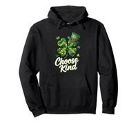 Choose Kind Puzzle Shamrock - Autism Awareness Irish Clover Pullover Hoodie