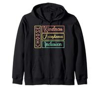 Choose Kindness Acceptance Inclusion Zip Hoodie