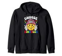 Choose Kindness Autism Awareness Peace Puzzle Autistic Pride Zip Hoodie