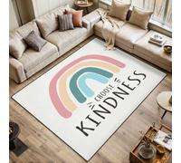 Choose kindness Colorfull rainbow Be kind motivational Lettering quote Area Rugs Living Room Large 120x170 cm Washable Vintage Soft Rug Modern Non Slip Floor Carpet Mat for Bedroom Kitchen Dining Room
