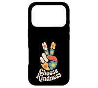 Choose Kindness Peace Sign Hippie Flower Daisy Groovy Retro Case for iPhone 17 Pro