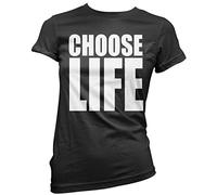 Choose Life 80s - Womens T-Shirt Black Size 8
