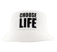 Choose Life Bucket Hat 80s White Pop Music Unisex