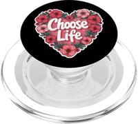 Choose Life Floral Heart Pro-Life Womens Unborn Child Baby PopSockets PopGrip for MagSafe