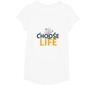 Choose Life: Inspiring Nature Wisdom for Positivity Seekers T-Shirt, Girls, White, Large