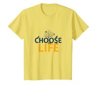 Choose Life: Inspiring Nature Wisdom for Positivity Seekers T-Shirt, Kids, Lemon, 3 Years