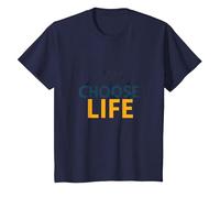 Choose Life: Inspiring Nature Wisdom for Positivity Seekers T-Shirt, Kids, Navy, 12 Years