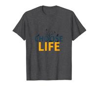 Choose Life: Inspiring Nature Wisdom for Positivity Seekers T-Shirt, Men, Dark Heather Grey, L