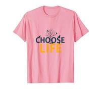 Choose Life: Inspiring Nature Wisdom for Positivity Seekers T-Shirt, Men, Pink, L