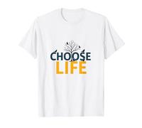 Choose Life: Inspiring Nature Wisdom for Positivity Seekers T-Shirt, Men, White, L