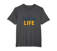 Choose Life: Inspiring Nature Wisdom for Positivity Seekers T-Shirt, Men's Big and Tall, Dark Heather Grey, 4X Tall