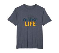Choose Life: Inspiring Nature Wisdom for Positivity Seekers T-Shirt, Men's Big and Tall, Heather Blue, 6X Tall