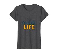 Choose Life: Inspiring Nature Wisdom for Positivity Seekers T-Shirt, Women, Dark Heather Grey, L