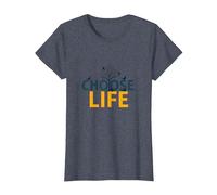 Choose Life: Inspiring Nature Wisdom for Positivity Seekers T-Shirt, Women, Heather Blue, L