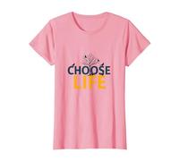 Choose Life: Inspiring Nature Wisdom for Positivity Seekers T-Shirt, Women, Pink, L