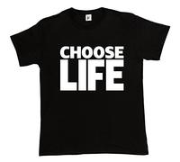 Choose Life Wham Retro 80s Fancy Dress Black Mens Cotton Short Sleeve T-Shirt Size XXXL 3XL
