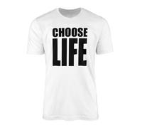 Choose Life White T-Shirt Top Tee - Men Women Teen Unisex Geek Nerd Funny Hipster Cool Swag Slogan Saying Statement Iconic Text Fashion Gifts Presents (3-4 Years, White)