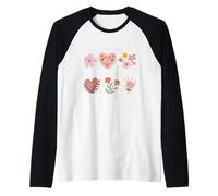 Choose Love Over Hate Fear Again Floral Message Raglan Baseball Tee
