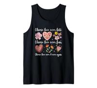 Choose Love Over Hate Fear Again Floral Message Tank Top
