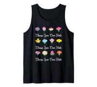 Choose Love Over Hate Fear Again Floral Message Tank Top
