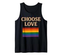 Choose Love Rainbow Flag LGBTQ+ Allyship Design Tank Top