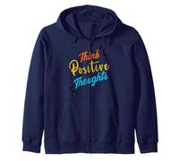 Choose Optimism Thoughts Uplifting Motivational Vibes Zip Hoodie
