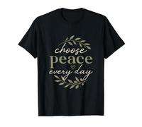Choose Peace Every Day Christian Olive Branch Faith T-Shirt Value Graphic T-Shirt, Men, Black, L