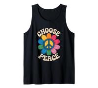Choose Peace Hippie 60s Retro Daisy Flower Vintage Tank Top