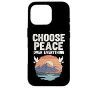 Choose Peace Over Everything Dove Sunset Mountain Positive Case for iPhone 16 Pro