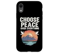Choose Peace Over Everything Dove Sunset Mountain Positive Case for iPhone XR