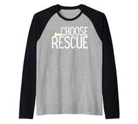 Choose Rescue is an animal enthusiast is a dedicated rescuer Raglan Baseball Tee