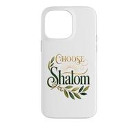 Choose Shalom Biblical Peace Christian Faith Olive Branch Case for iPhone 14 Pro Max