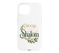 Choose Shalom Biblical Peace Christian Faith Olive Branch Case for iPhone 15