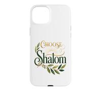 Choose Shalom Biblical Peace Christian Faith Olive Branch Case for iPhone 15 Plus