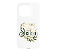Choose Shalom Biblical Peace Christian Faith Olive Branch Case for iPhone 15 Pro