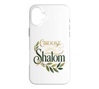 Choose Shalom Biblical Peace Christian Faith Olive Branch Case for iPhone 16 Plus