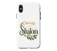 Choose Shalom Biblical Peace Christian Faith Olive Branch Case for iPhone X/XS