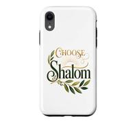 Choose Shalom Biblical Peace Christian Faith Olive Branch Case for iPhone XR