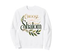 Choose Shalom Biblical Peace Christian Faith Olive Branch Sweatshirt